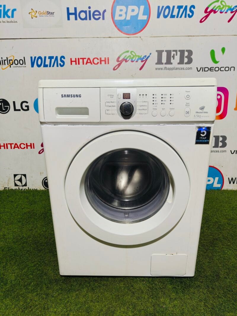 Samsung diamond drum white in colour 6.5 kg fully automatic front load washing machine