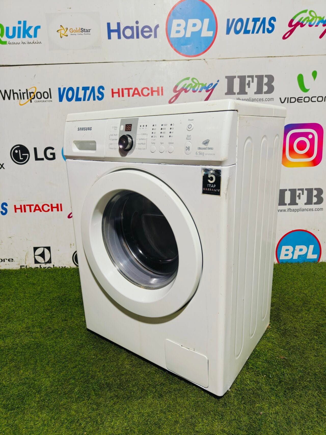 Samsung diamond drum white in colour 6.5 kg fully automatic front load washing machine - Image 4