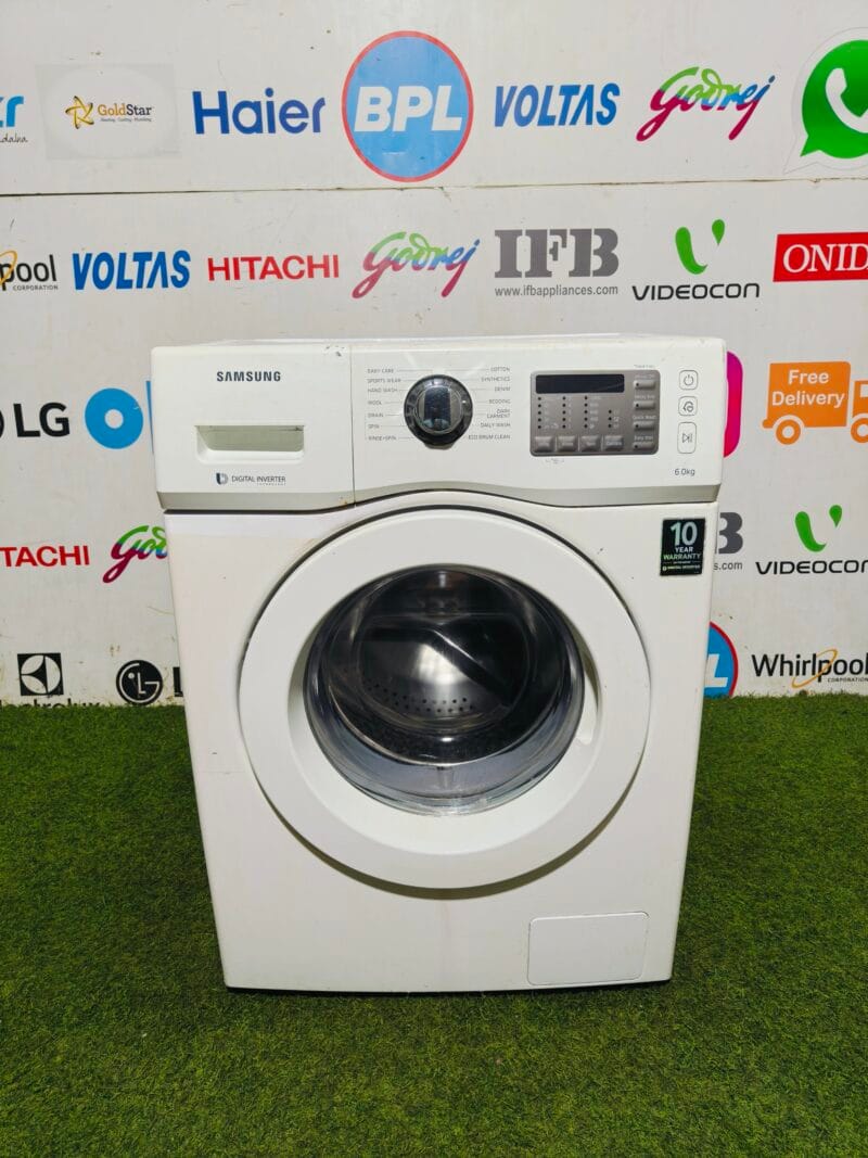 Samsung digital inverter with time display fully automatic 6 kg gently used front load washing machine