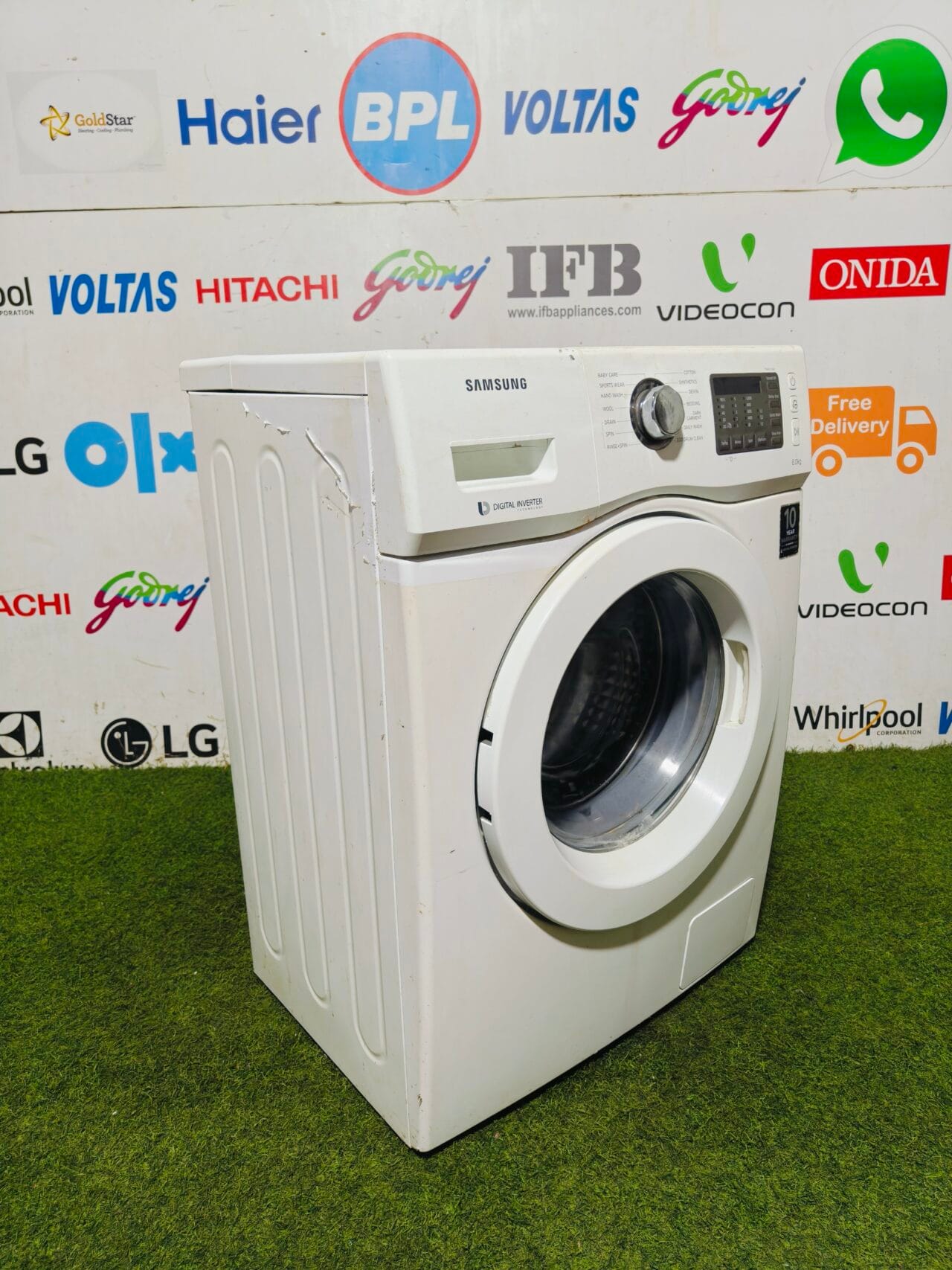 Samsung digital inverter with time display fully automatic 6 kg gently used front load washing machine - Image 5