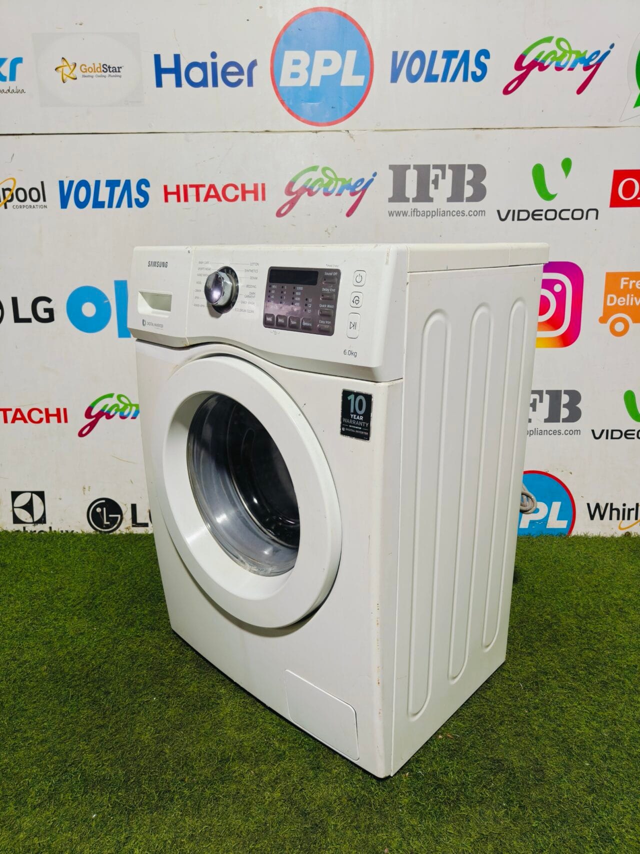 Samsung digital inverter with time display fully automatic 6 kg gently used front load washing machine - Image 4