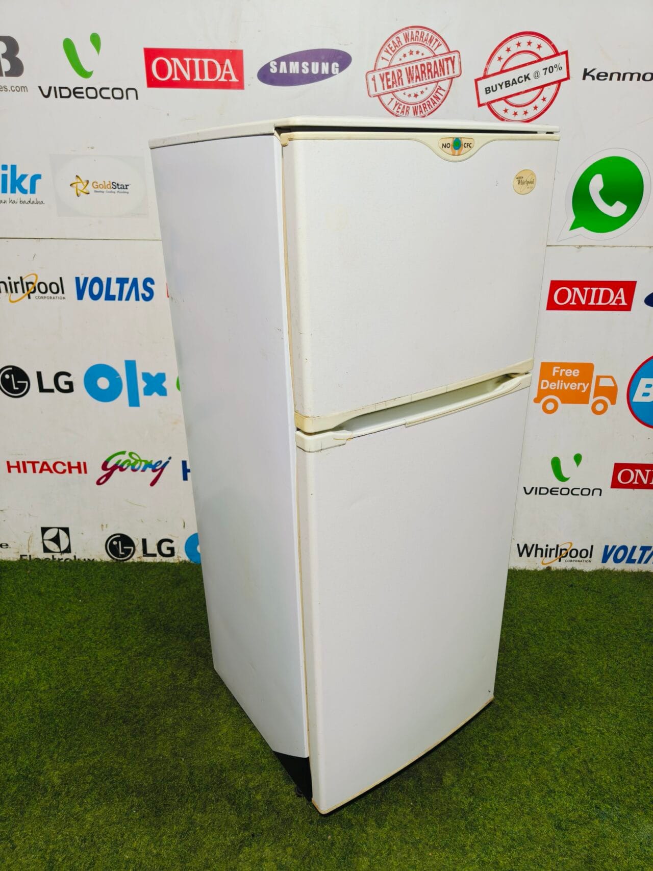 whirlpool 240 ltr full white in colour double door used refrigerator - Image 5