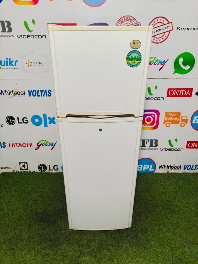 LG green life 260 lte full white in colour used double door refrigerator