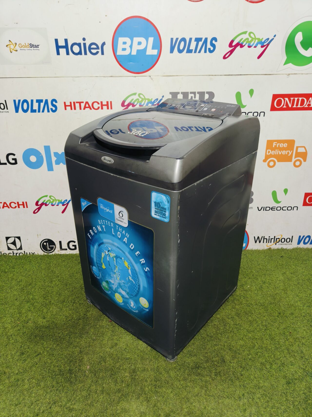whirlpool 6th sense 360 degree tumble care 8 kg grey in colour fully automatic top load washing machine - Image 4
