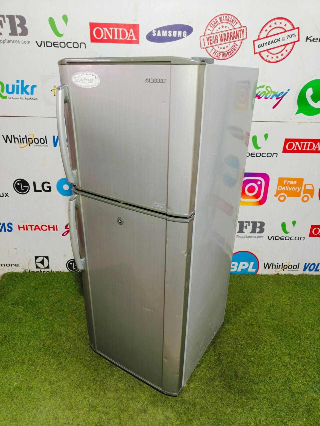 Samsung silver fresh silver nano 4 star energy rating 240 lte used double door refrigerator - Image 5