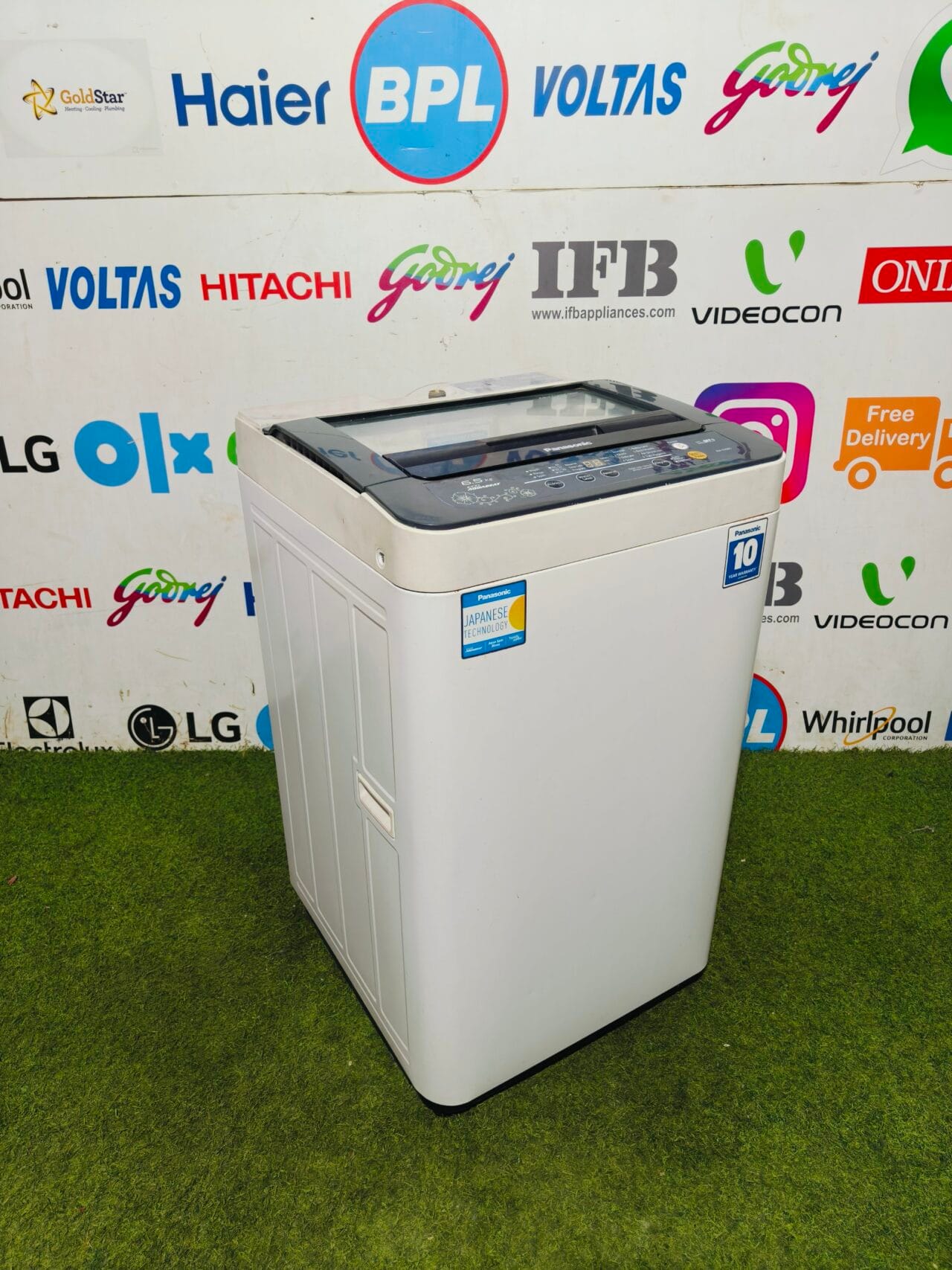 panasonic eco aqua beat white & grey in colour 6.5 kg fully automatic top load used washing machine - Image 5