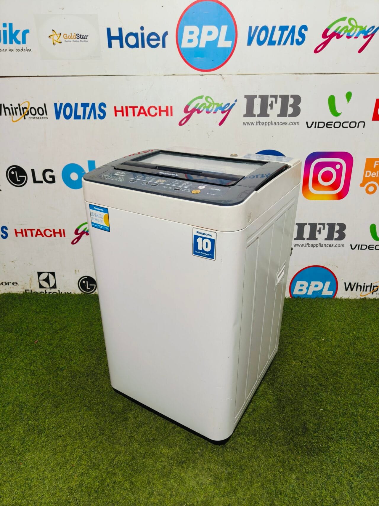 panasonic eco aqua beat white & grey in colour 6.5 kg fully automatic top load used washing machine - Image 4