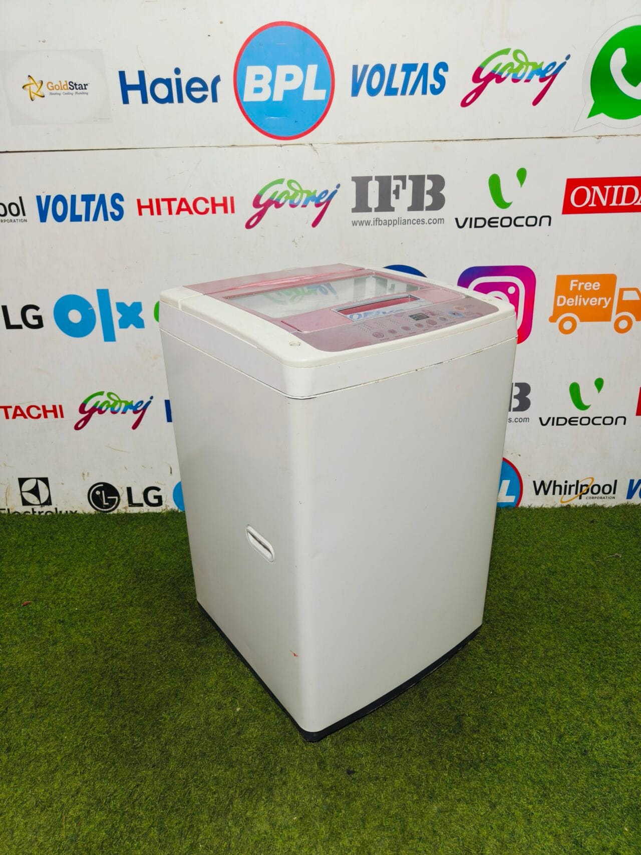 LG turbo drum 6.2 kg white & pink in colour fully automatic top load washing machine - Image 5