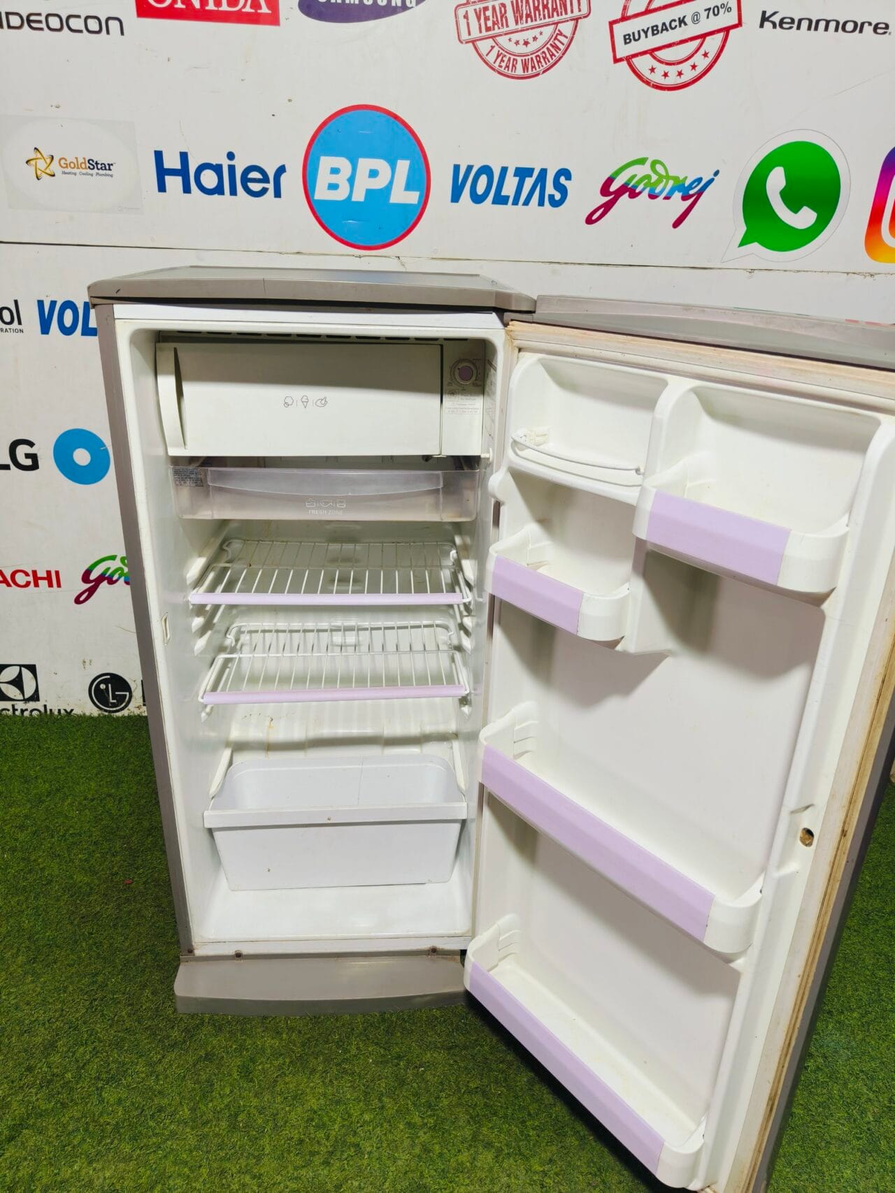 LG intello cool 4 star energy rating inbuilt stabiliser grey in colour 190 lte single door refrigerator - Image 3