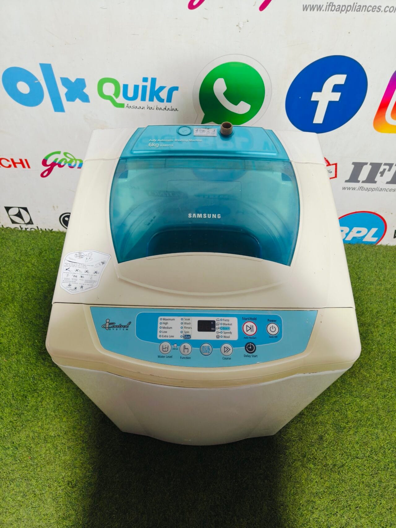 Samsung I control system 6 kg white & blue in colour fully automatic top load washing machine - Image 2