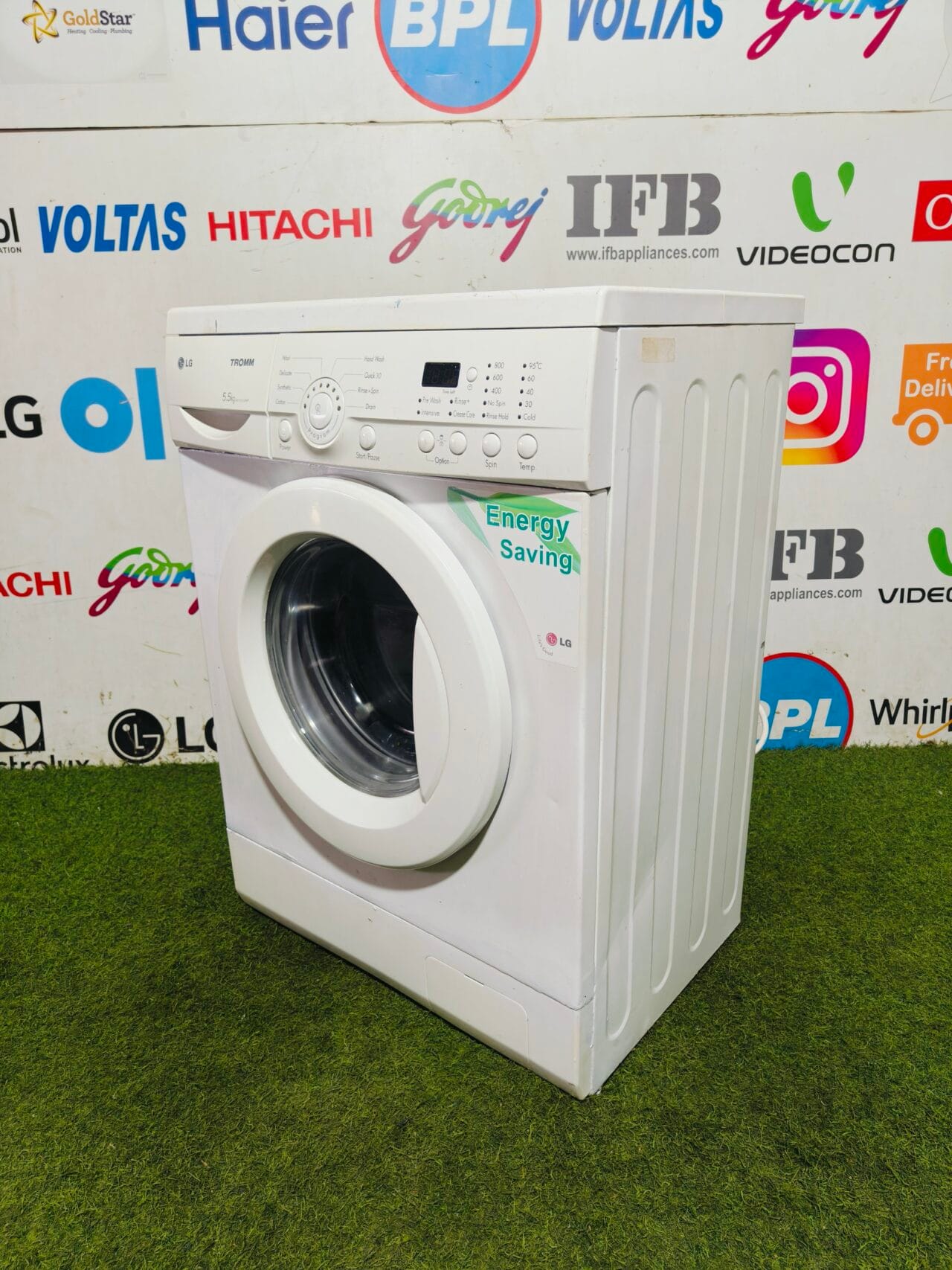 LG tromm energy saving white in colour 5.5 kg fully automatic front load washing machine - Image 4
