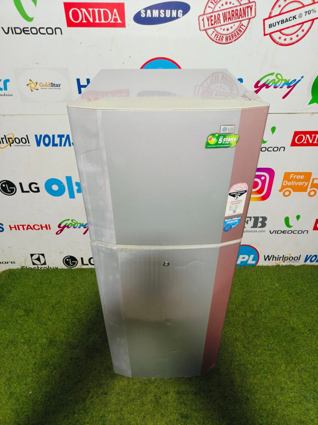 LG five star energy rating inbuilt stabiliser 240 lte used double door refrigerator - Image 2