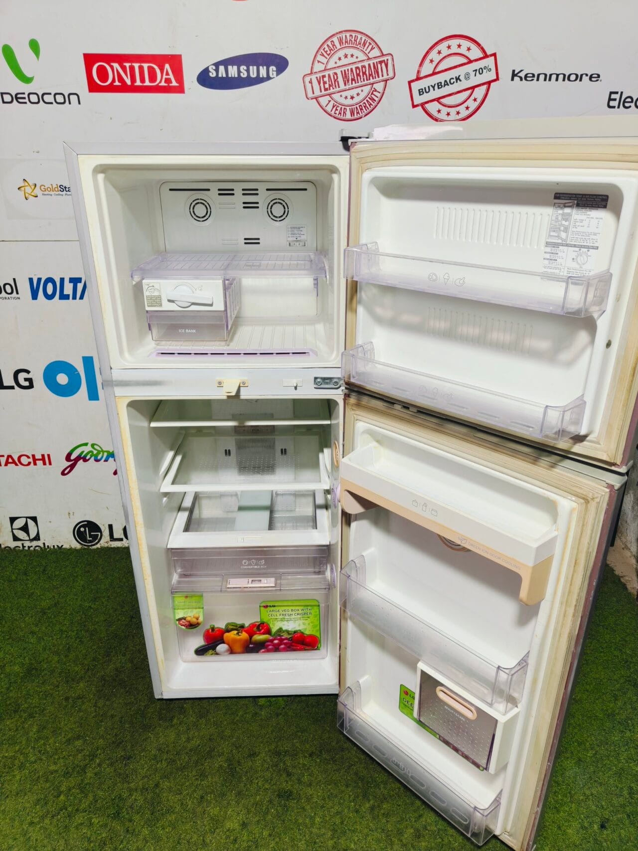 LG five star energy rating inbuilt stabiliser 240 lte used double door refrigerator - Image 3