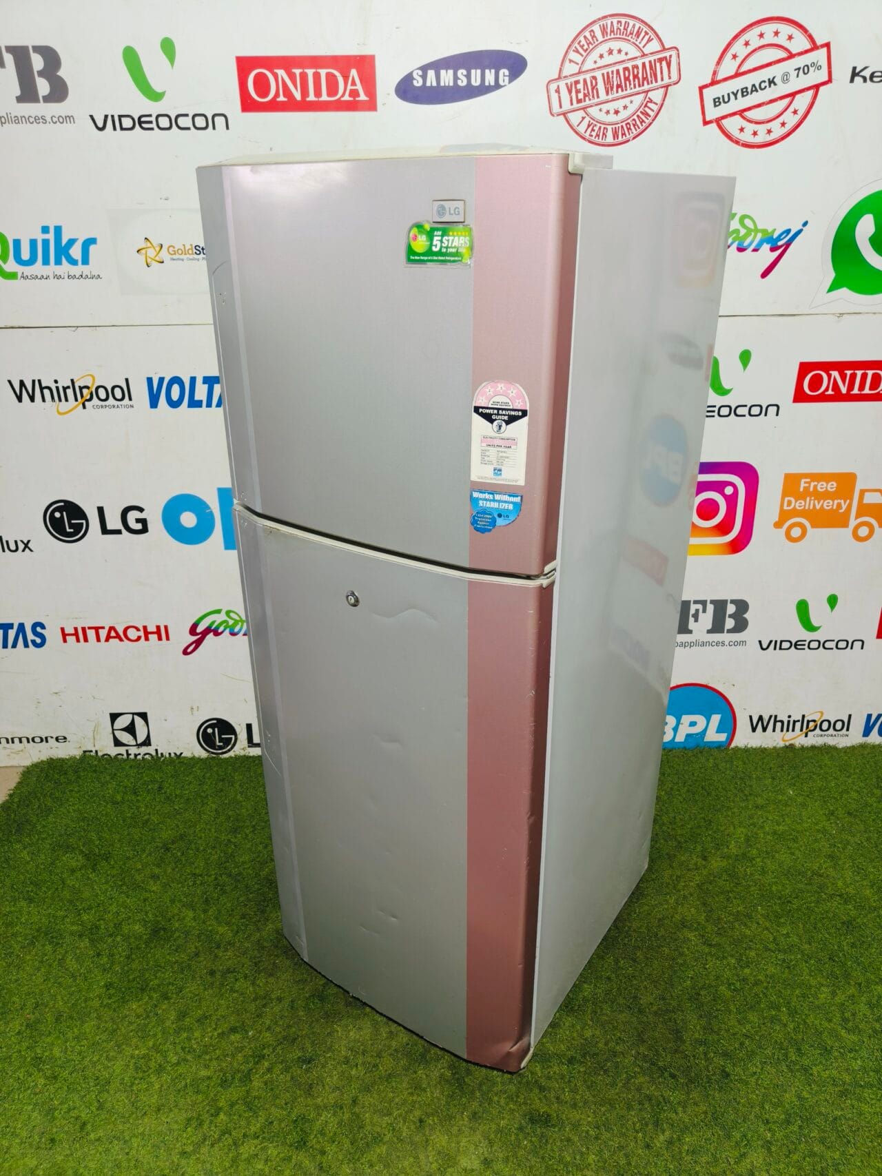 LG five star energy rating inbuilt stabiliser 240 lte used double door refrigerator - Image 4