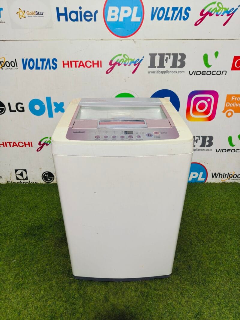 LG turbo drum white & pink in colour 6 kg fully automatic top load washing machine