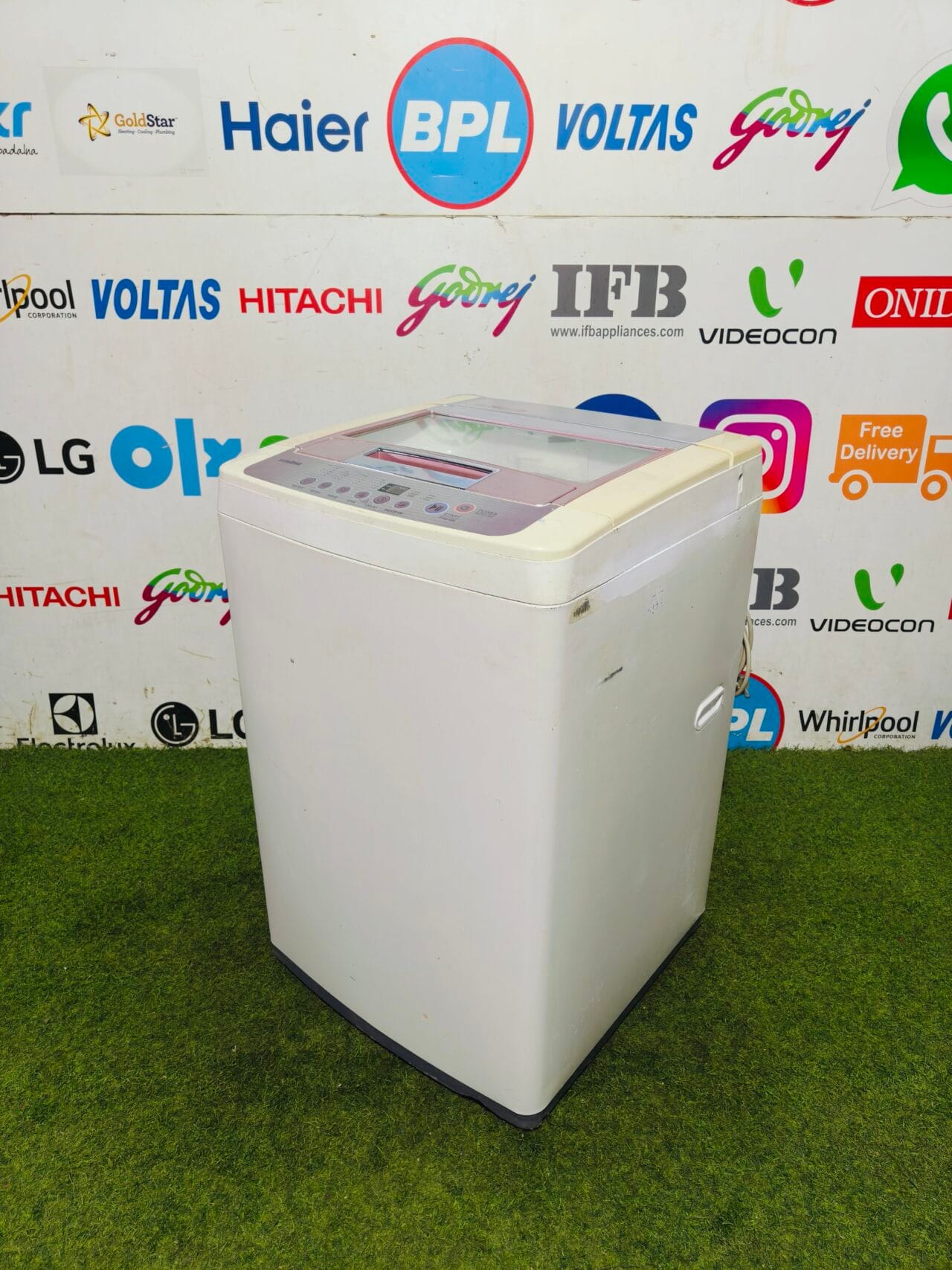 LG turbo drum white & pink in colour 6 kg fully automatic top load washing machine - Image 5