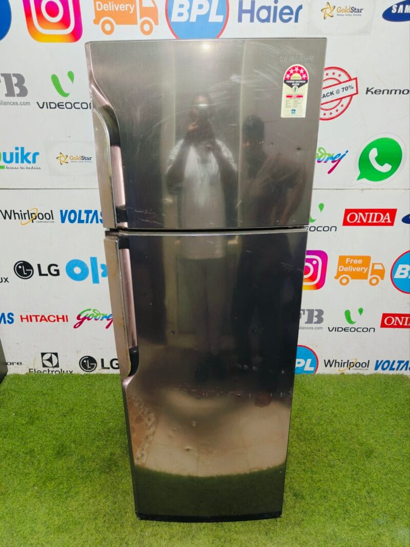 Samsung 5 star energy rating inbuilt stabiliser steel finish 320 lte used double door refrigerator