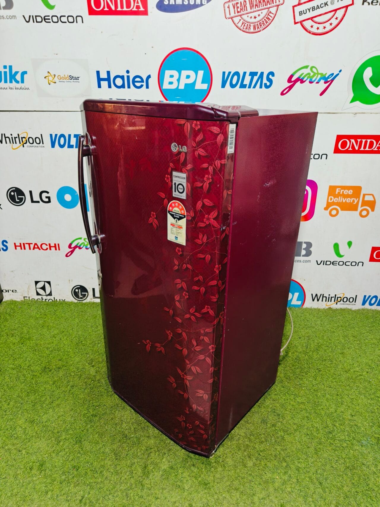 LG five star energy rating inbuilt stabiliser red flower model 200 lte gently used single door refrigerator - Image 5