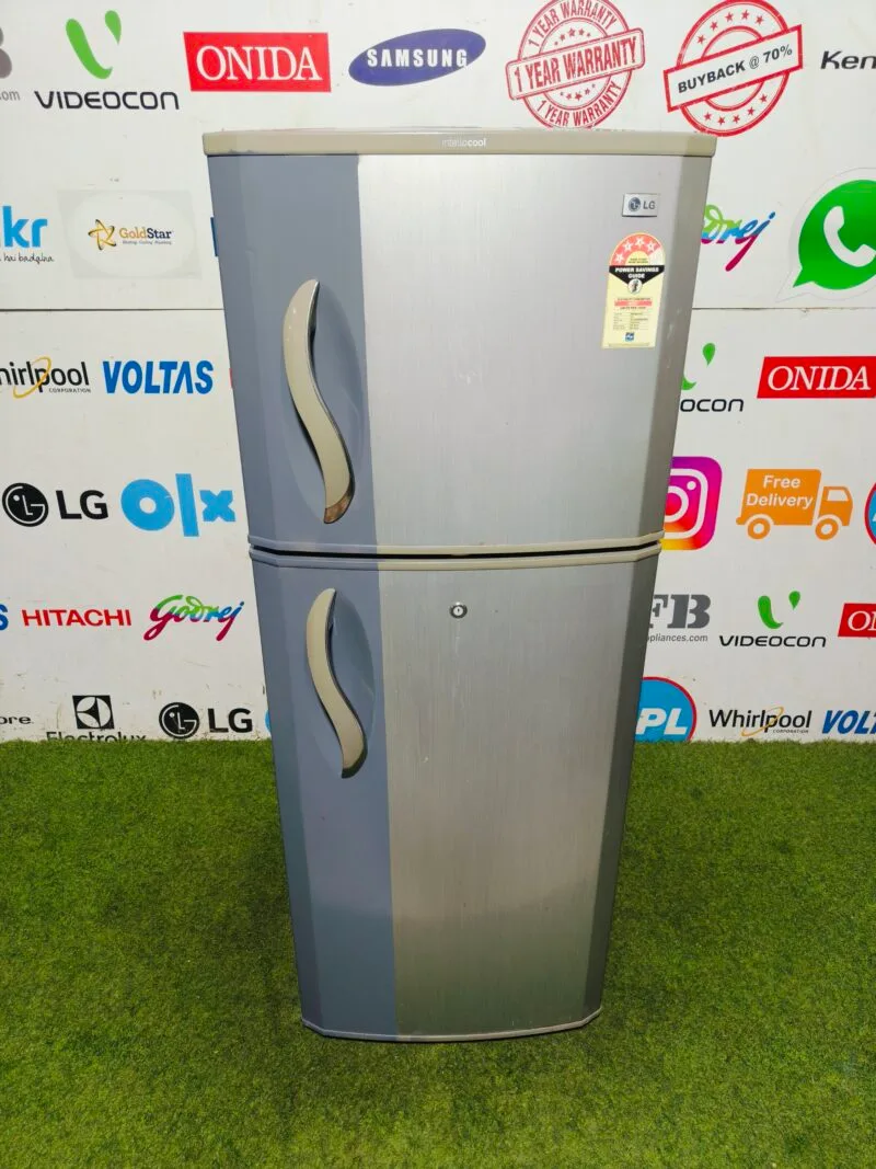 LG intello cool 4 star energy rating inbuilt stabiliser 260 ltr double colour used double door refrigerator