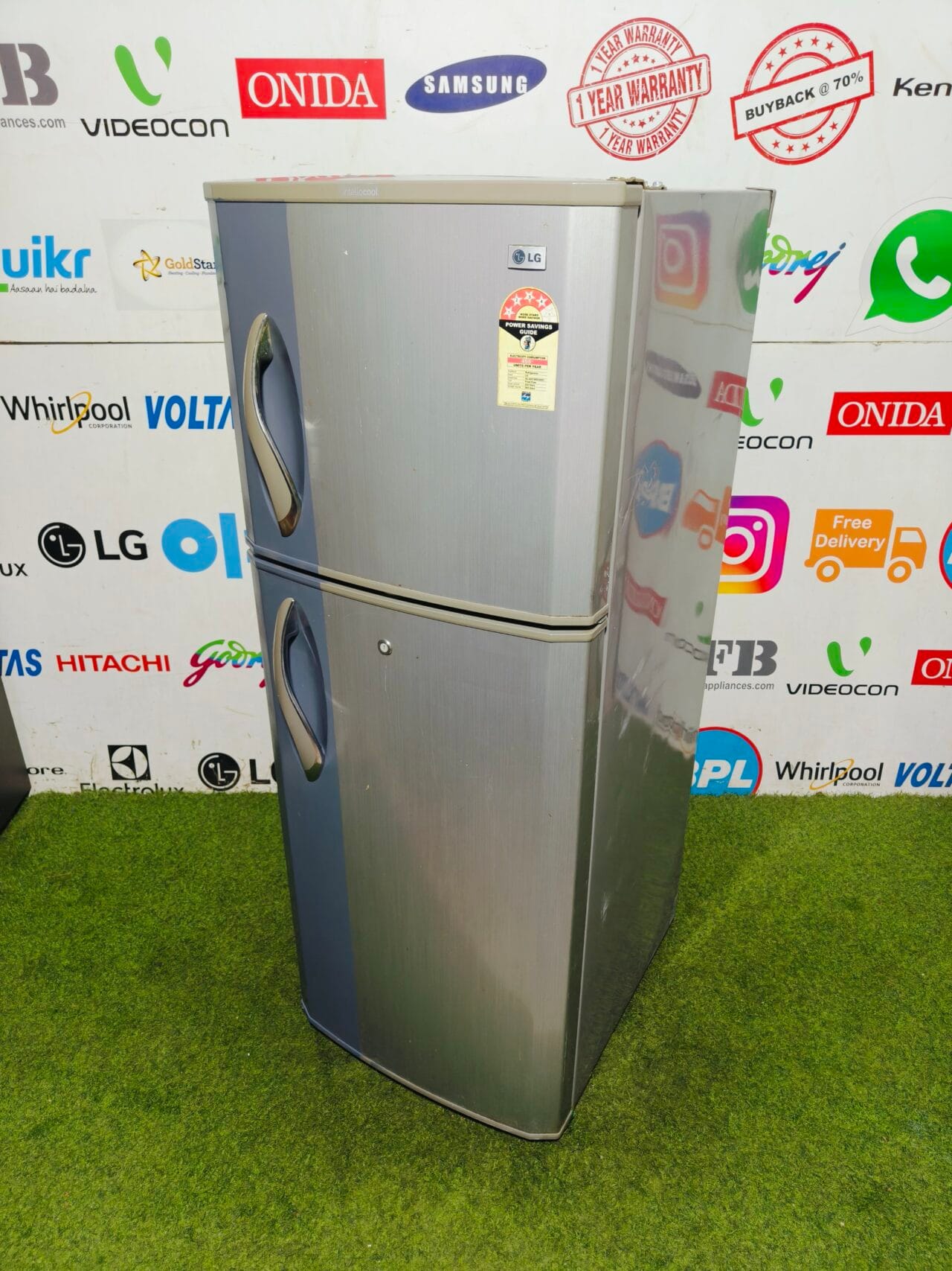 LG intello cool 4 star energy rating inbuilt stabiliser 260 ltr double colour used double door refrigerator - Image 4