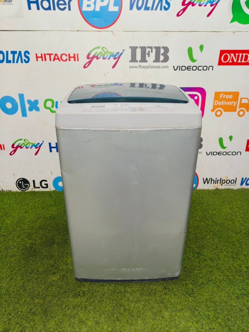 Mitashi 5.8 kg silver in colour gently used fully automatic top load washing machine