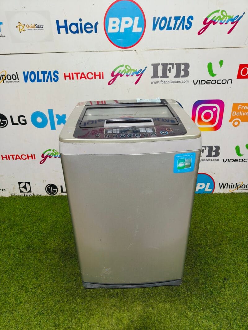 LG turbo drum 6.2 lg double colour steel finish fully automatic top load washing machine
