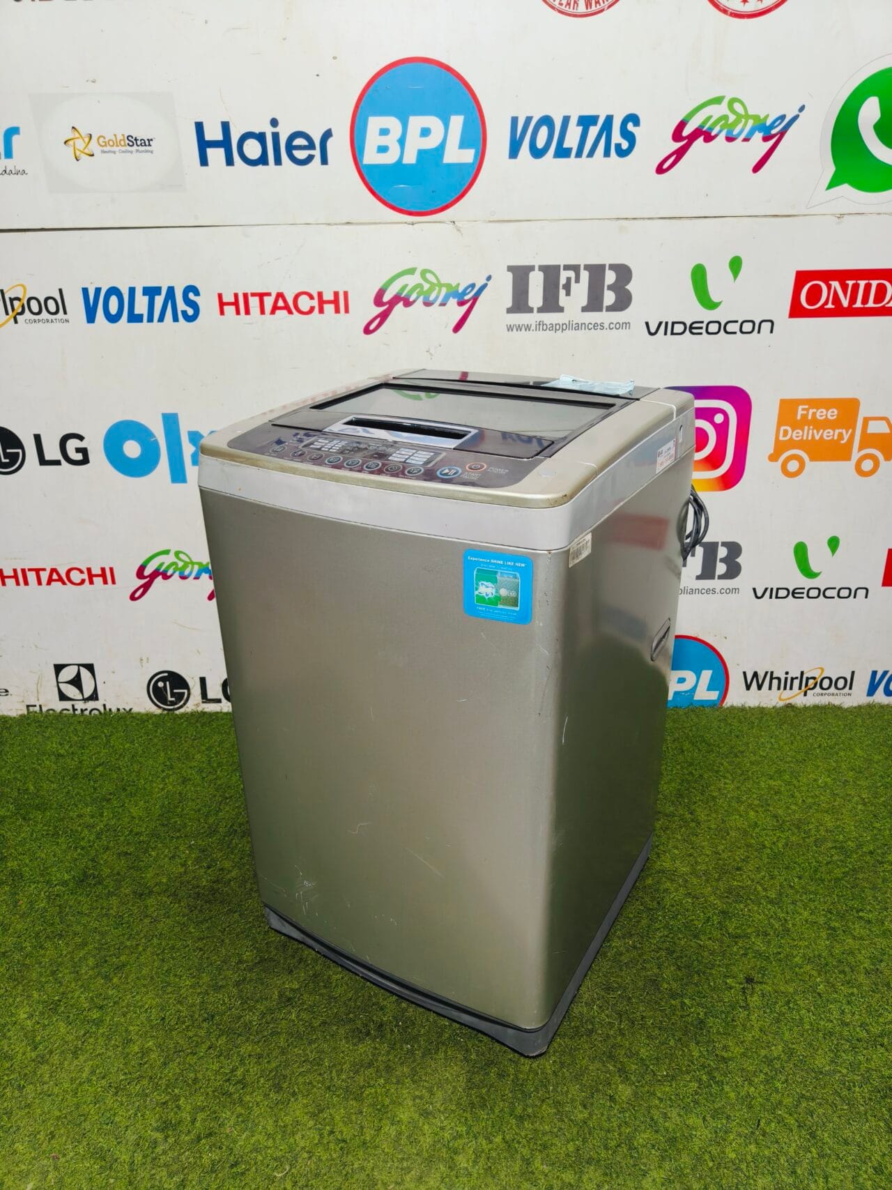 LG turbo drum 6.2 lg double colour steel finish fully automatic top load washing machine - Image 5