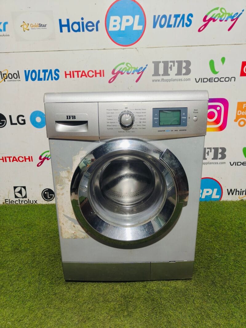 IFB senator Aqua sx 8 kg 1400 RPM silver and colour fully automatic with digital display front load washing machine