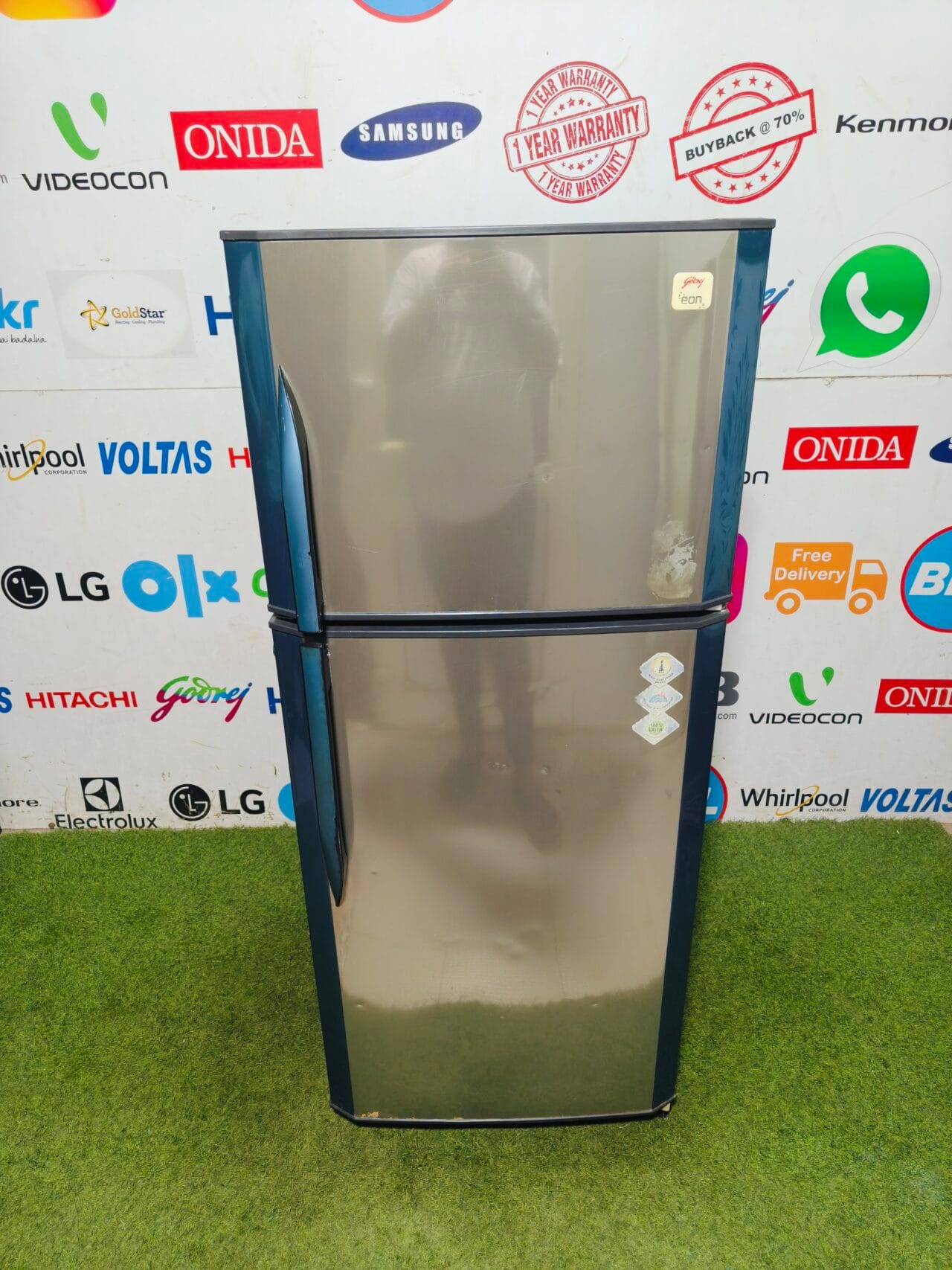 Godrej Eon 5 star energy rating Steel & blue in colour 240 l gently used double door refrigerator - Image 2