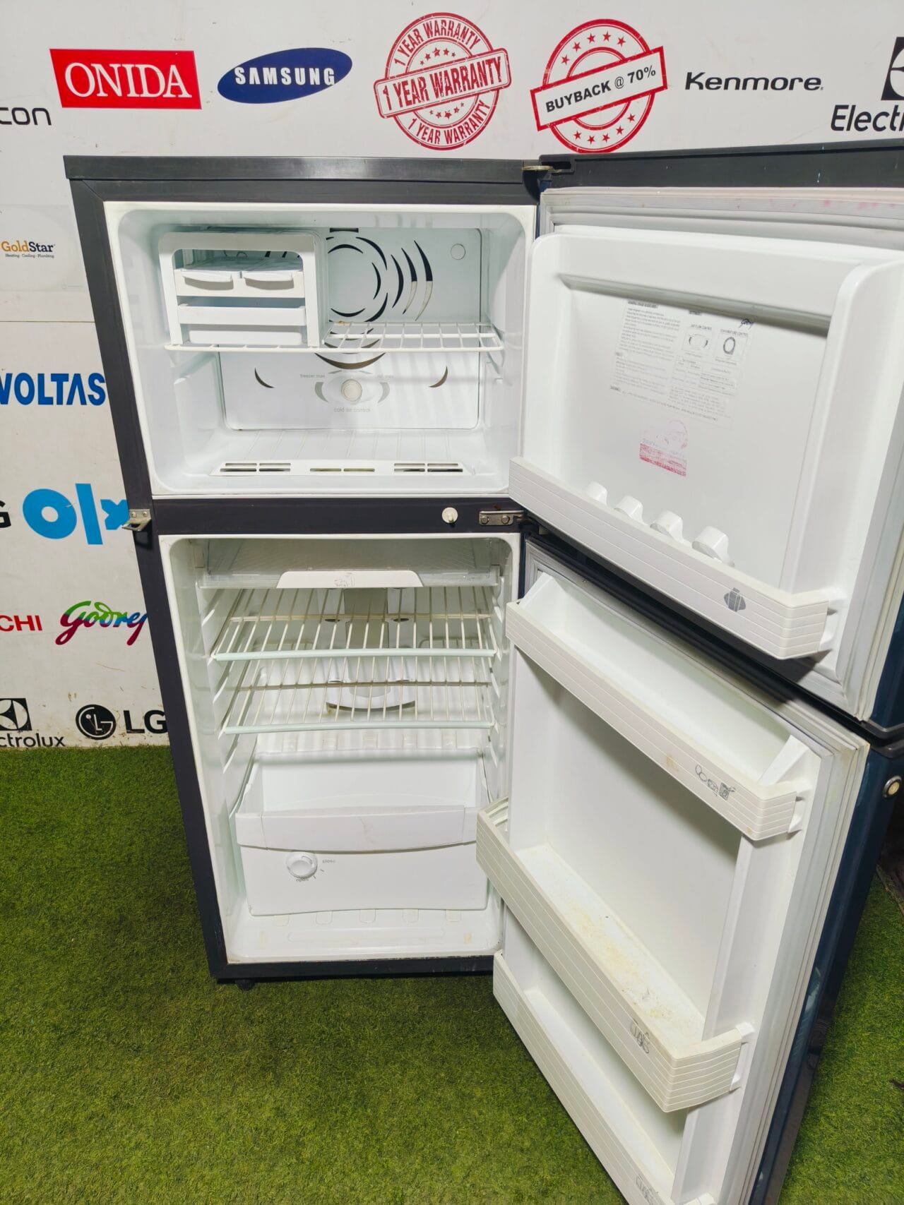 Godrej Eon 5 star energy rating Steel & blue in colour 240 l gently used double door refrigerator - Image 3
