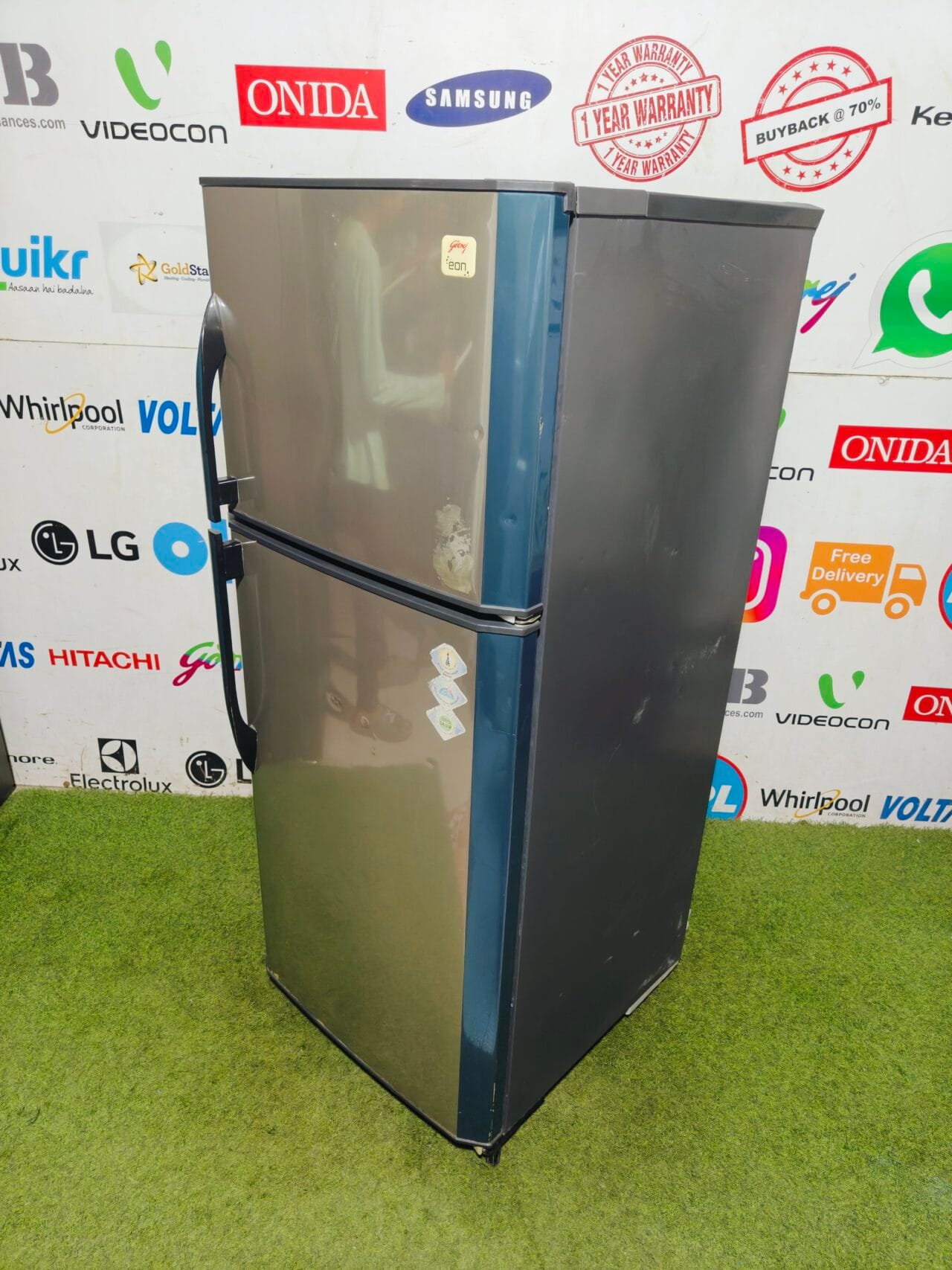 Godrej Eon 5 star energy rating Steel & blue in colour 240 l gently used double door refrigerator - Image 5