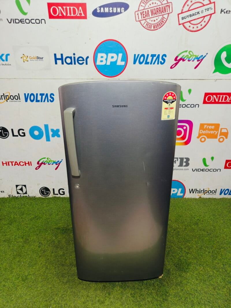 samsung 5 star energy rating inbuilt stabiliser steel finish 190 lte gently used single door refrigerator