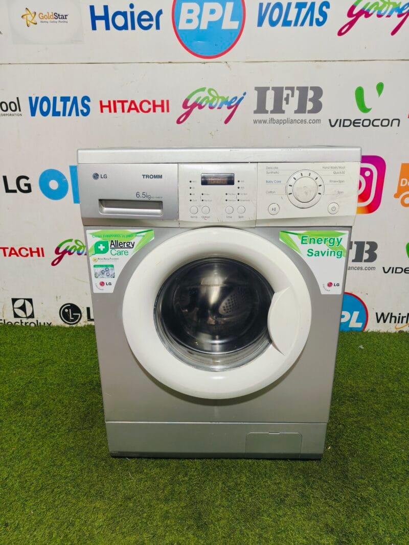 LG tromm allergy care energy saving 6.5 kg silver & white in colour fully automatic front load washing machine