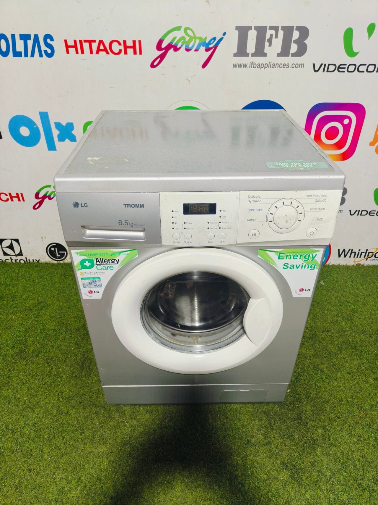 LG tromm allergy care energy saving 6.5 kg silver & white in colour fully automatic front load washing machine - Image 2