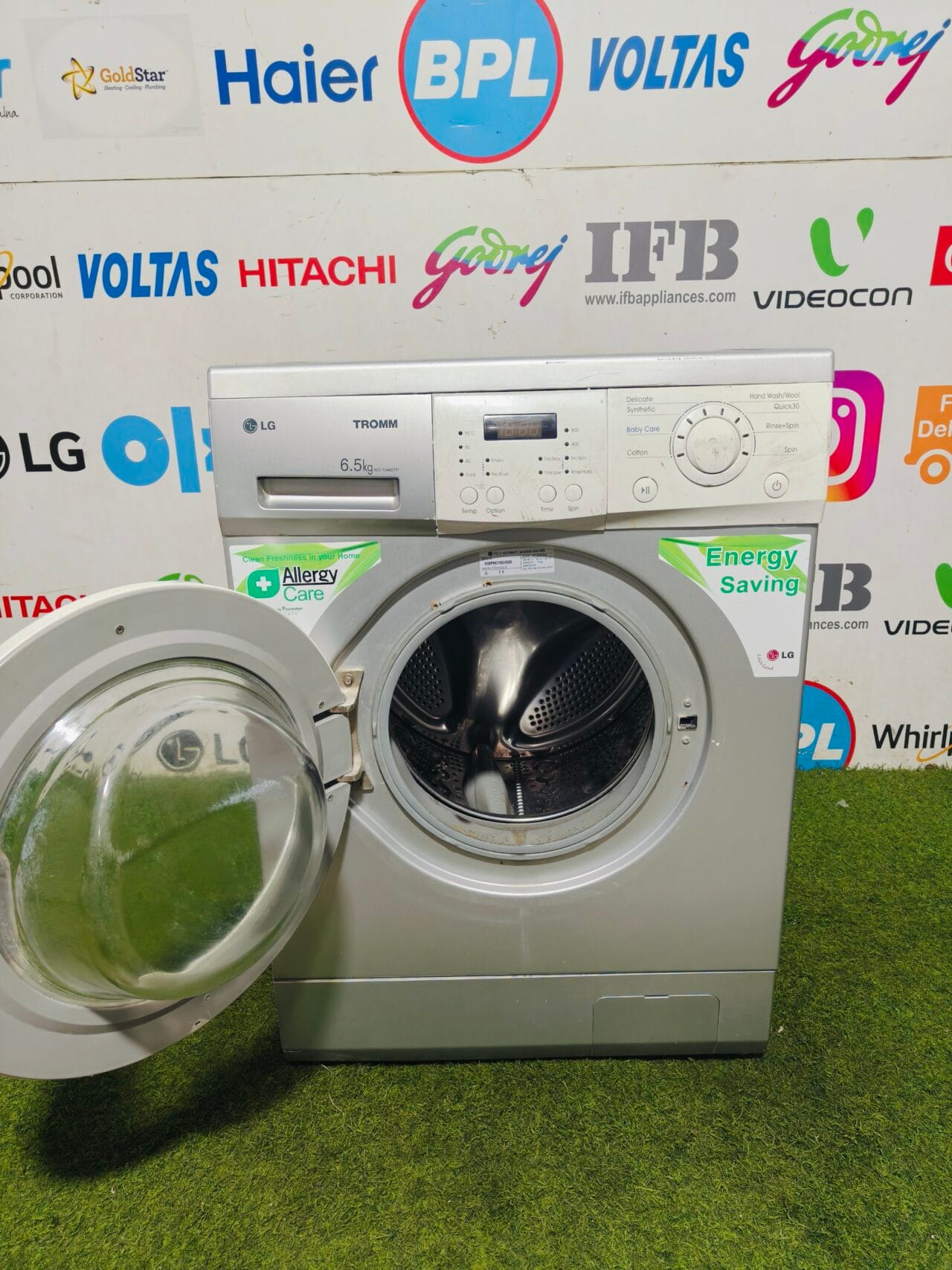 LG tromm allergy care energy saving 6.5 kg silver & white in colour fully automatic front load washing machine - Image 3