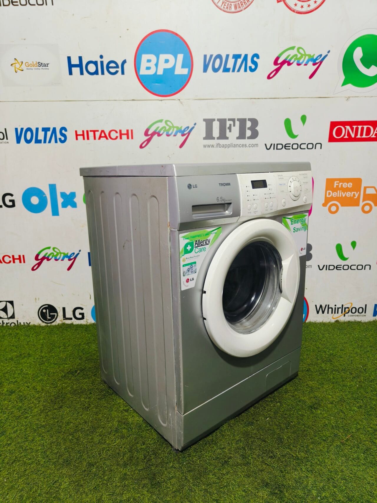 LG tromm allergy care energy saving 6.5 kg silver & white in colour fully automatic front load washing machine - Image 4