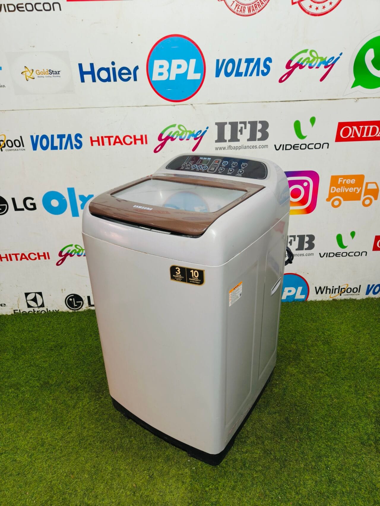 Samsung wobble technology 6.5 lg double colour fully automatic used top load washing machine - Image 5
