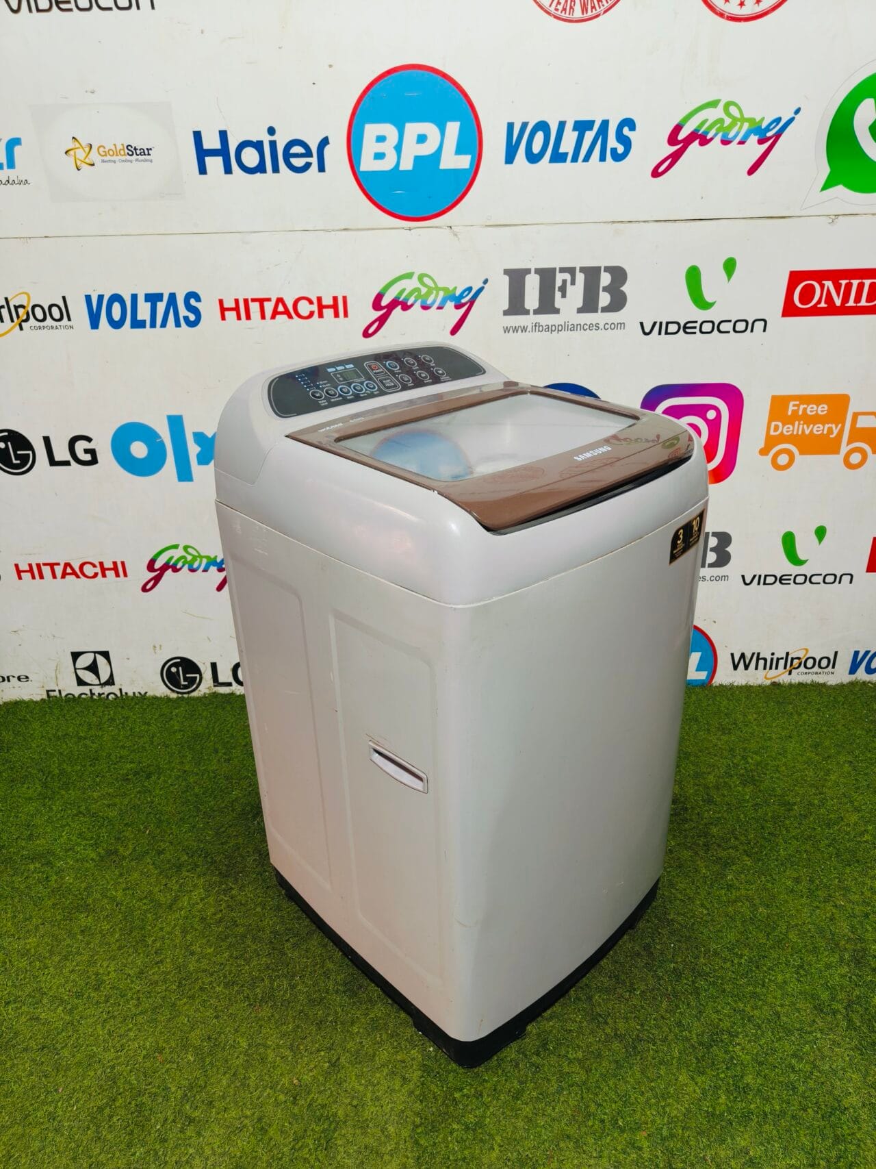 Samsung wobble technology 6.5 lg double colour fully automatic used top load washing machine - Image 4