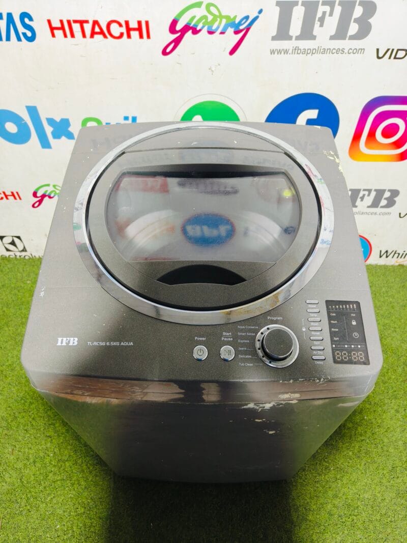 IFB aqua 5 star energy rating grey in colour 6.5 kg fully automatic used top load washing machine