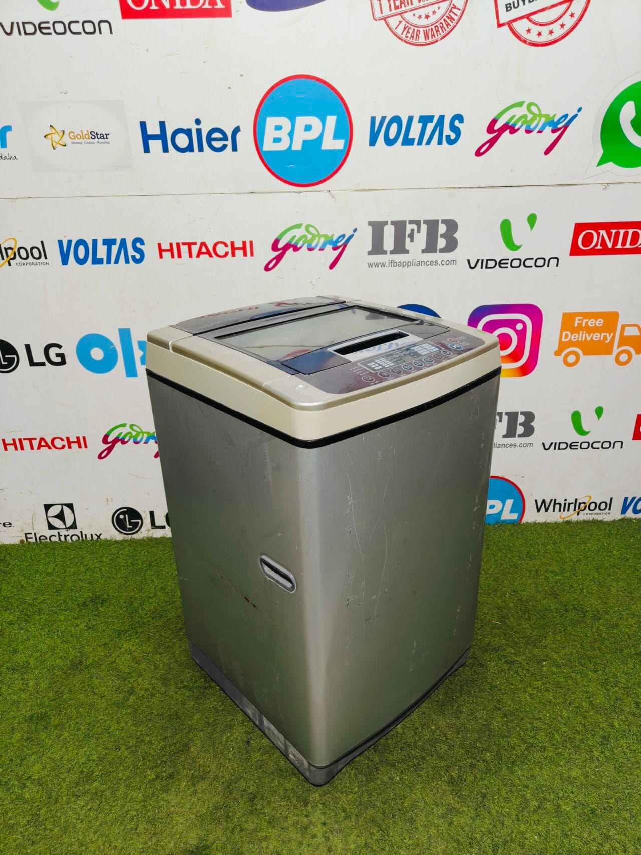 lg turbo drum steel finish 7 kg fully automatic top load washing machine - Image 5