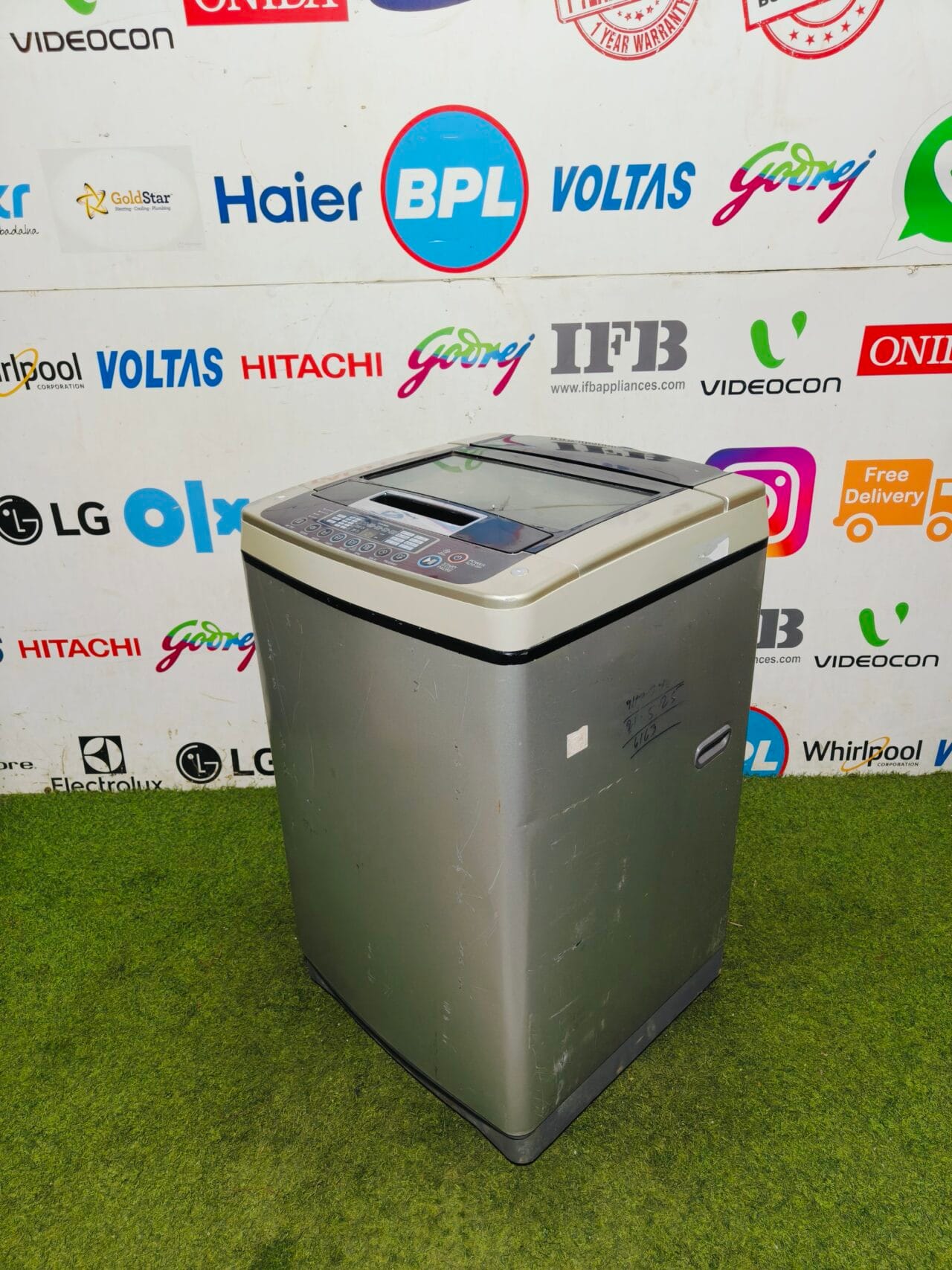 lg turbo drum steel finish 7 kg fully automatic top load washing machine - Image 4