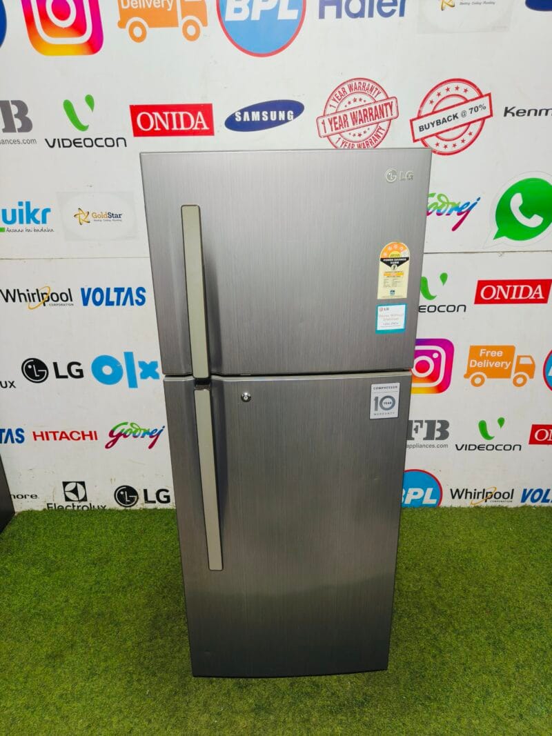 LG classic energy saving 4 star energy rating inbuilt stabiliser steel finish 260 lte used double door refrigerator