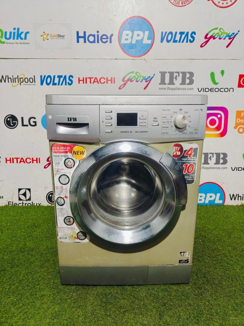 IFB senorita sx 6 kg silver in colour with digital display fully automatic front load used washing machine