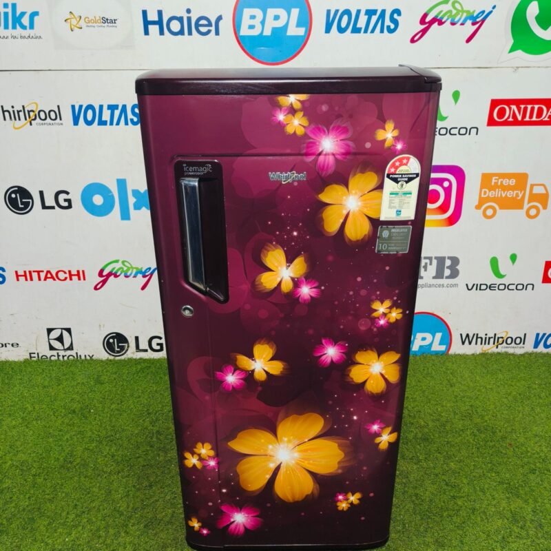 Whirlpool ice magic power cool 3D flower model 190 lte gently used single door refrigerator (Refurbished)
