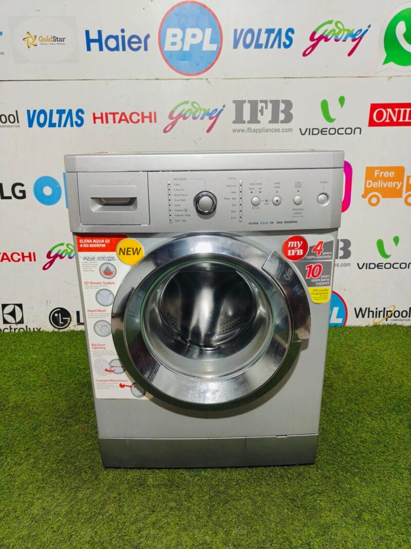 IFB elena aqua sx 6 kg silver in colour fully automatic front load gently used washing machine