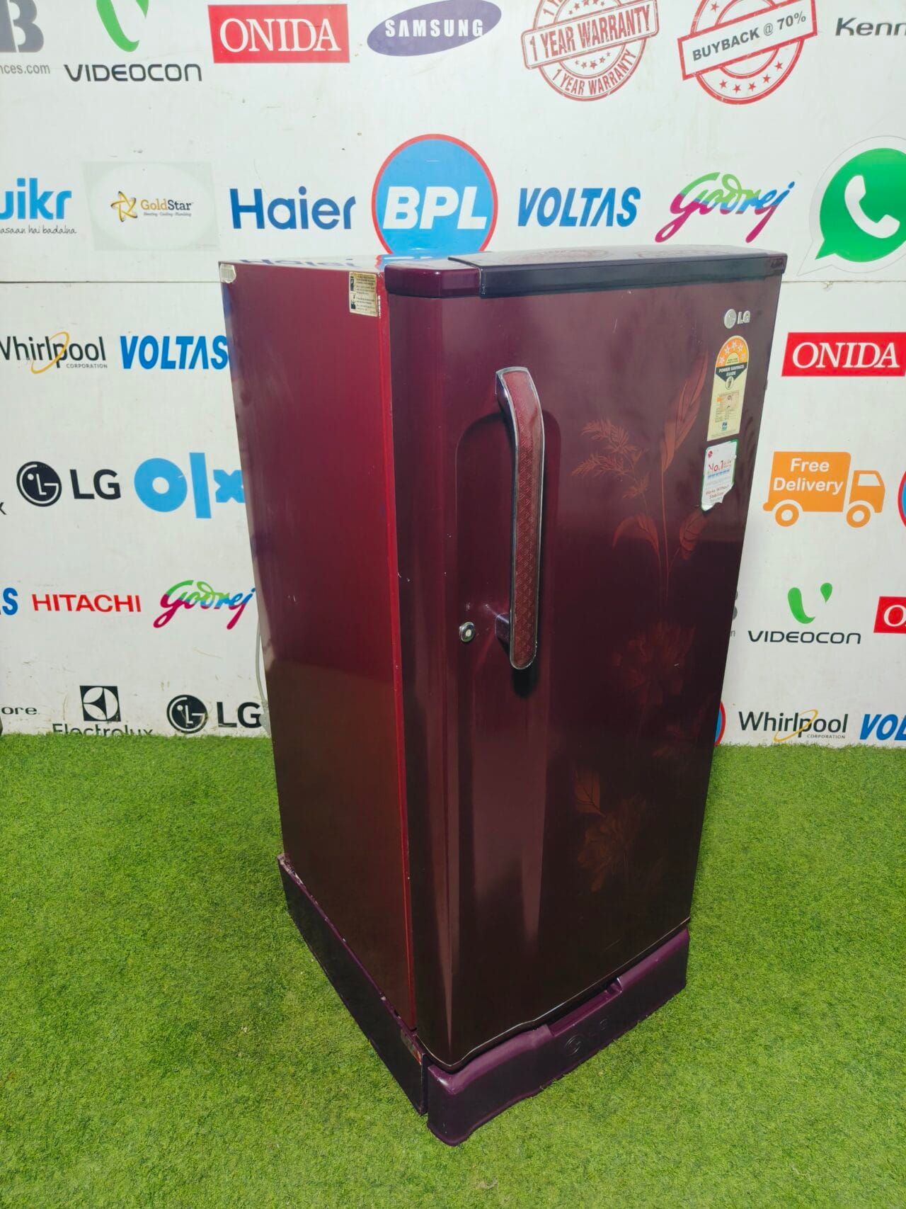 LG 5 star energy rating inbuilt stabiliser with base stand and onion tray 190 lte flower model single door refrigerator - Image 5