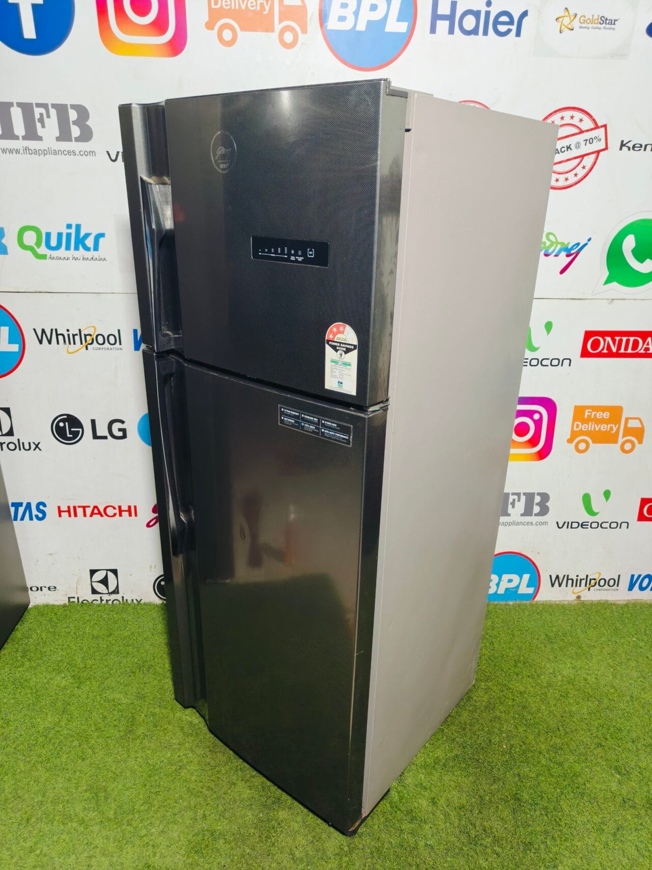 Godrej Eon 360° cooling technology with inbuild stabilizer 280 l steel finish double door gently used refrigerator - Image 5