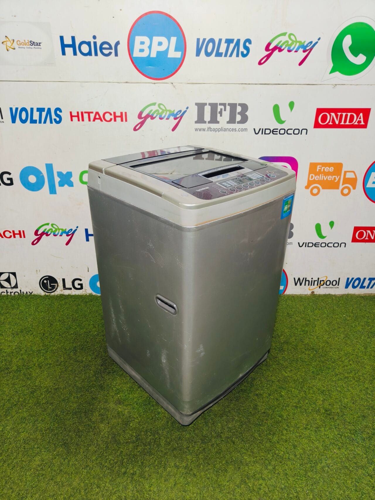 Lg fuzzy logic turbo drum 6.5 kg steel finish fully automatic top load washing machine - Image 4