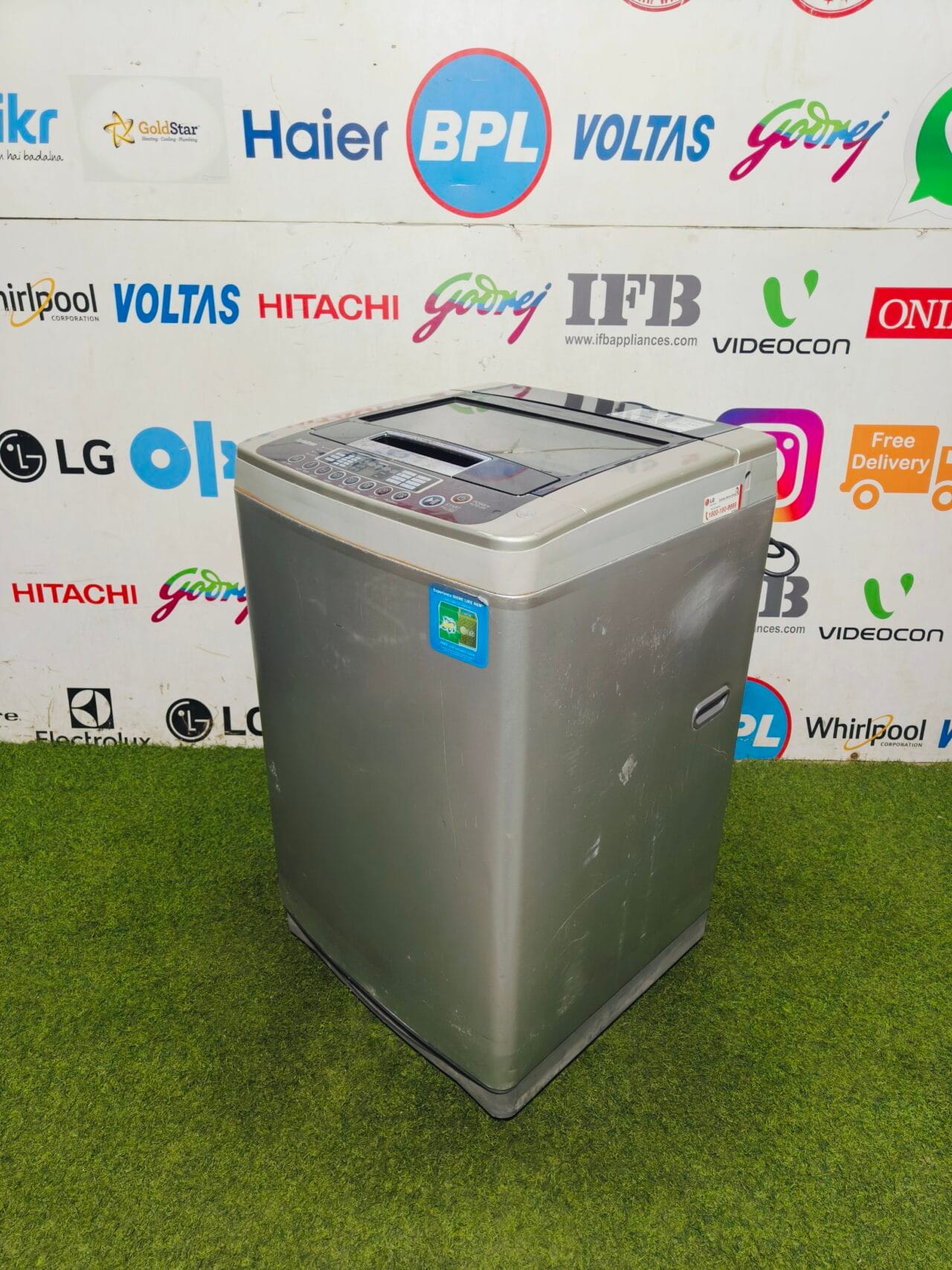 Lg fuzzy logic turbo drum 6.5 kg steel finish fully automatic top load washing machine - Image 5
