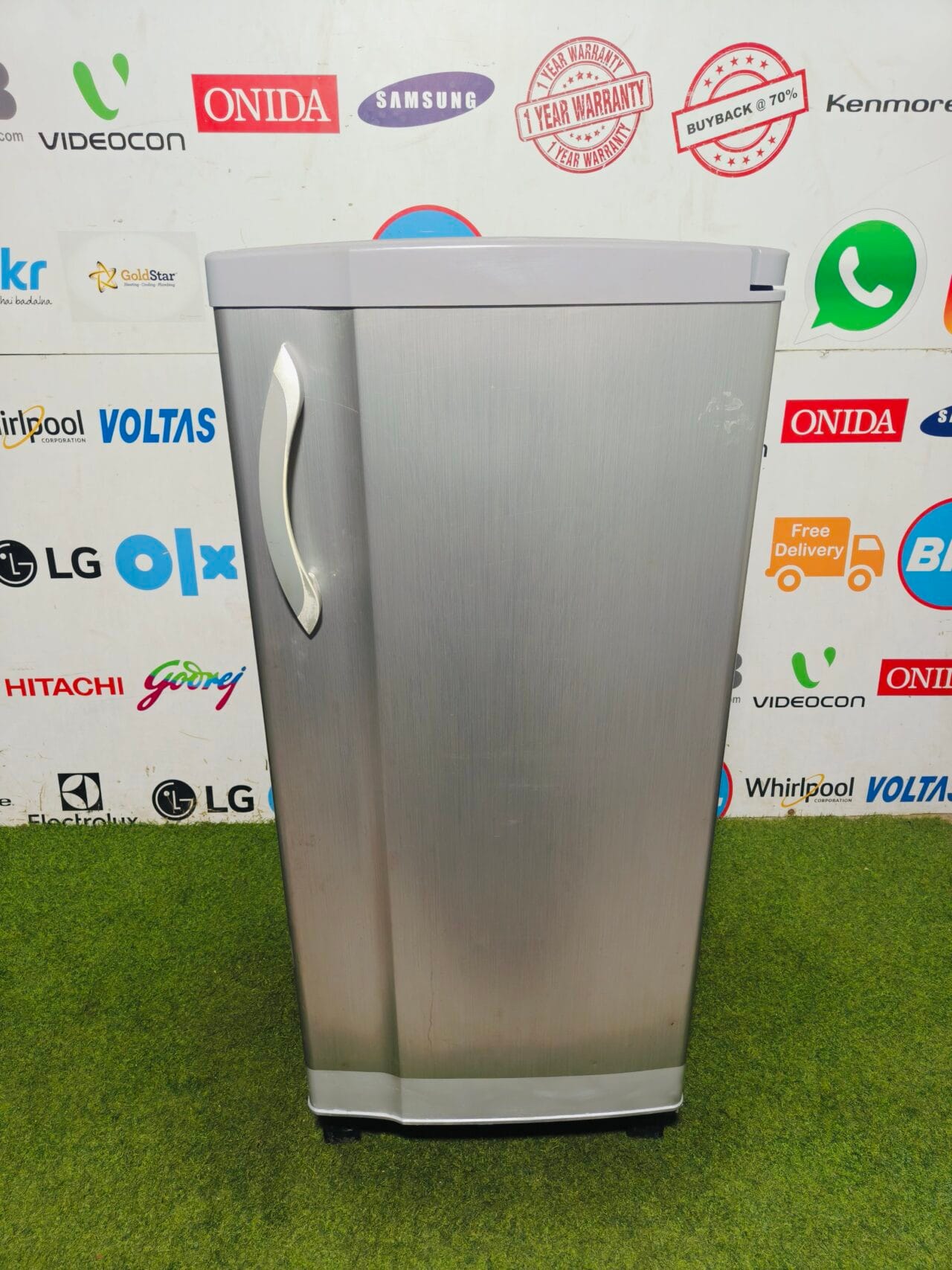 Godrej edge 5 star energy rating inbuilt stabiliser silver in colour 210 lte single door refrigerator